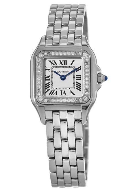 ladies cartier watch with diamonds|cartier watch with diamond bezel.